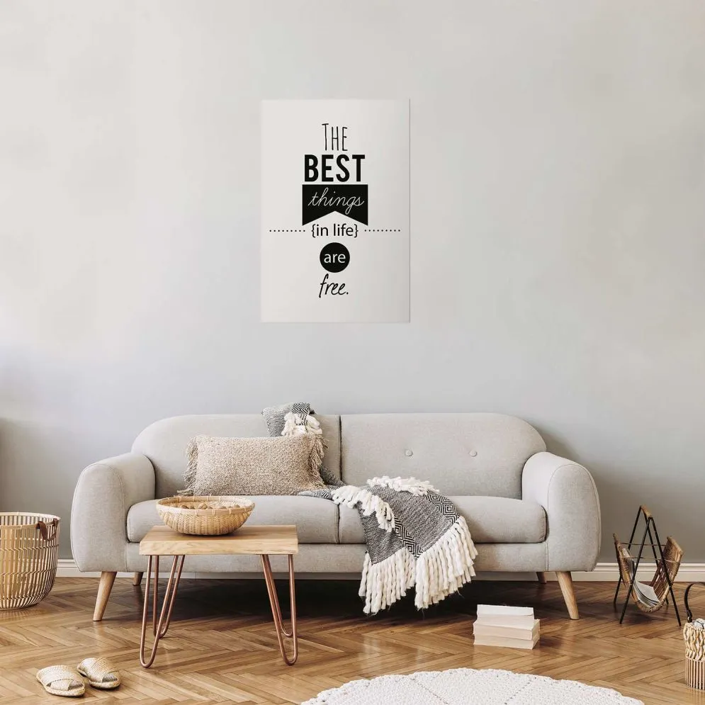 Plakat Best things in life 21x30 cm bez ramy z marginesem | MIRAT.