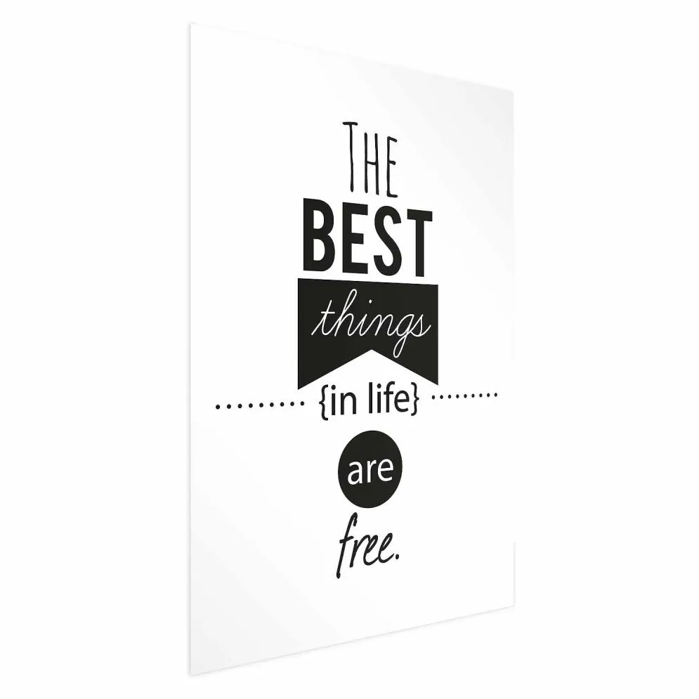Plakat Best things in life 21x30 cm bez ramy z marginesem | MIRAT.