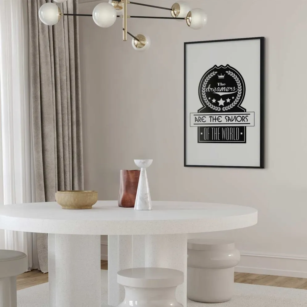 Plakat Dreamers 60x90 cm z ramą czarną bez marginesu | MIRAT.