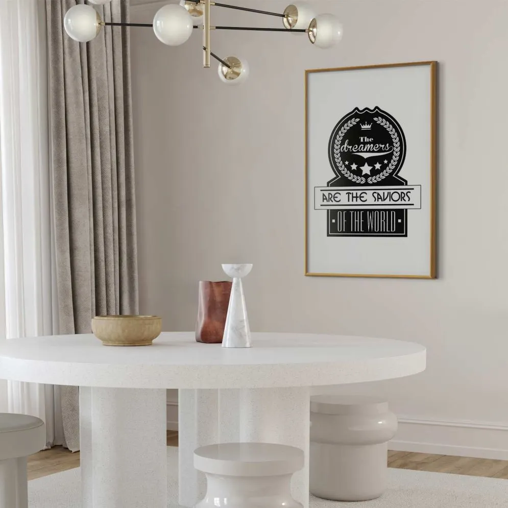 Plakat Dreamers 60x90 cm z ramą złotą bez marginesu | MIRAT.