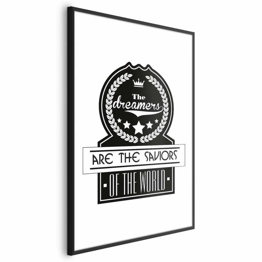 Plakat Dreamers 60x90 cm z ramą czarną bez marginesu | MIRAT.