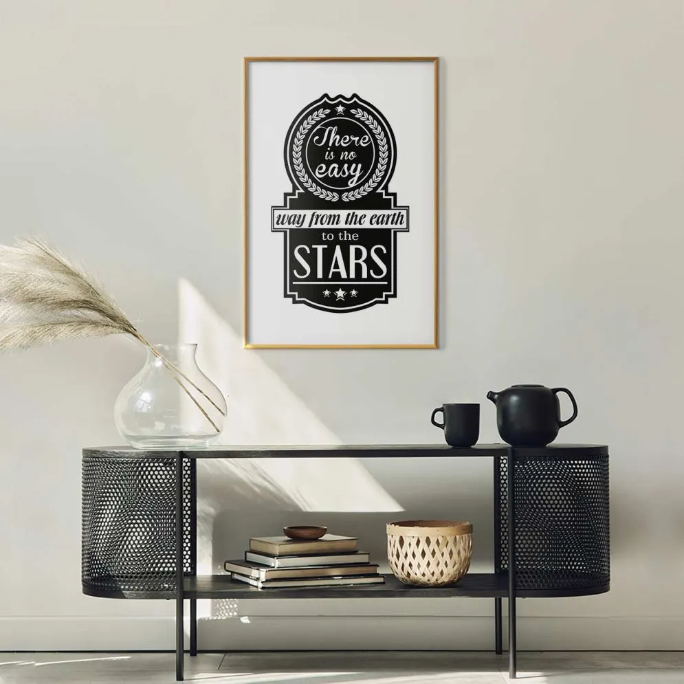 Plakat Big lesson 21x30 cm z ramą złotą z marginesem | MIRAT.