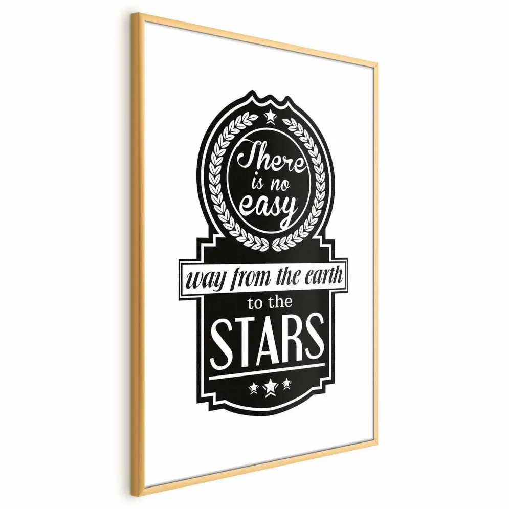 Plakat Big lesson 21x30 cm z ramą złotą z marginesem | MIRAT.