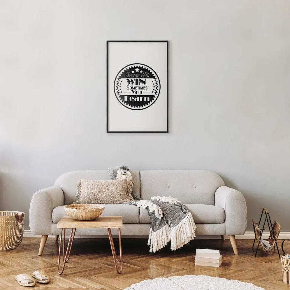 Plakat Sometimes 60x90 cm z ramą czarną bez marginesu | MIRAT.