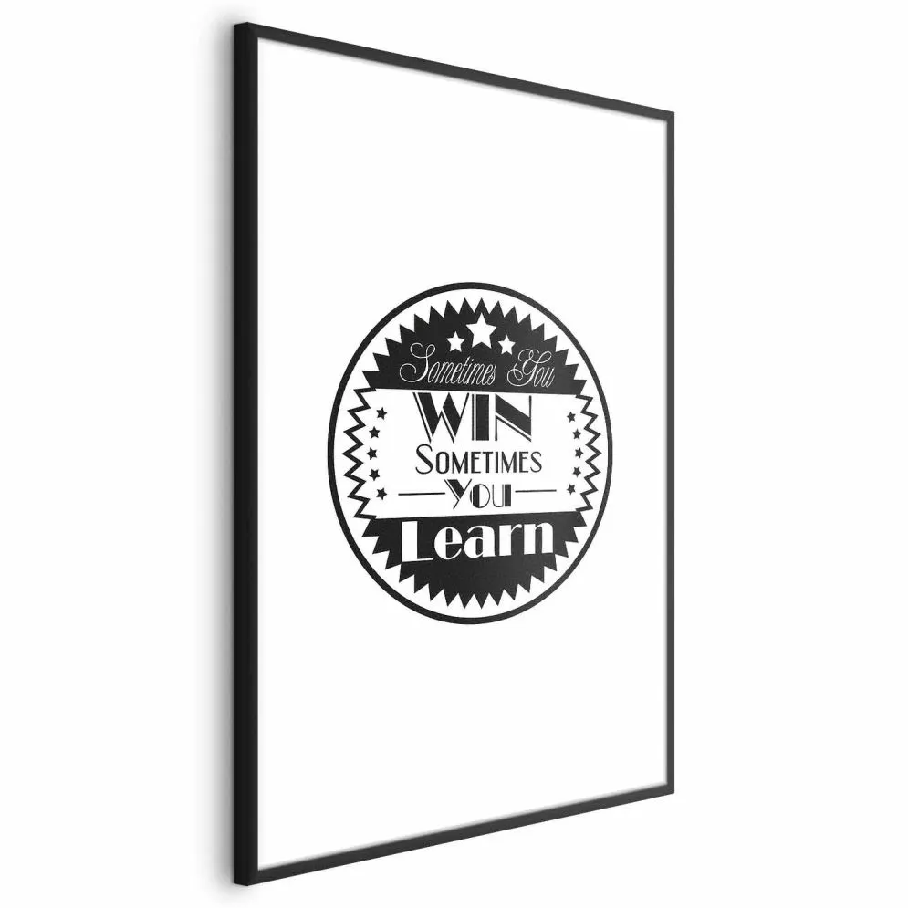 Plakat Sometimes 21x30 cm z ramą czarną z marginesem | MIRAT.