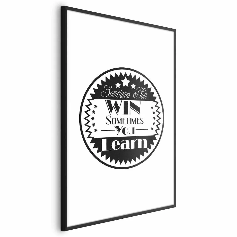 Plakat Sometimes 60x90 cm z ramą czarną bez marginesu | MIRAT.