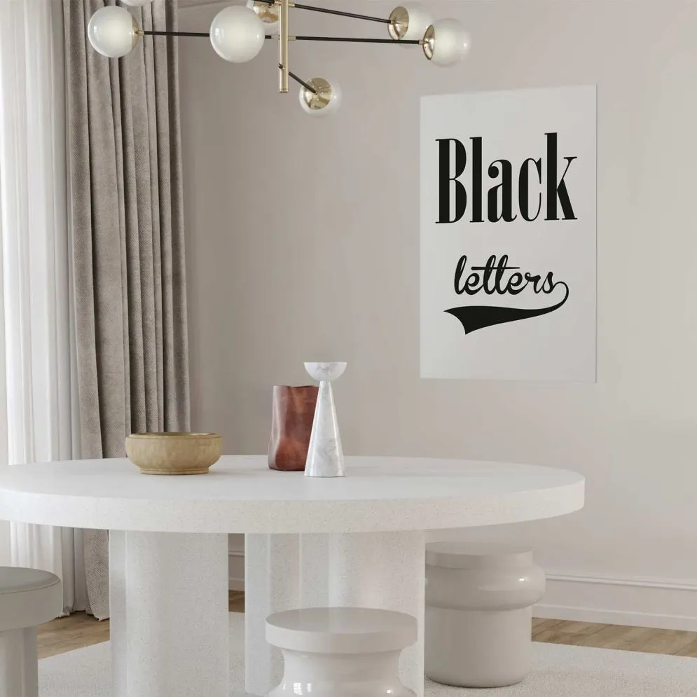 Plakat Black letters 40x60 cm bez ramy bez marginesu | MIRAT.