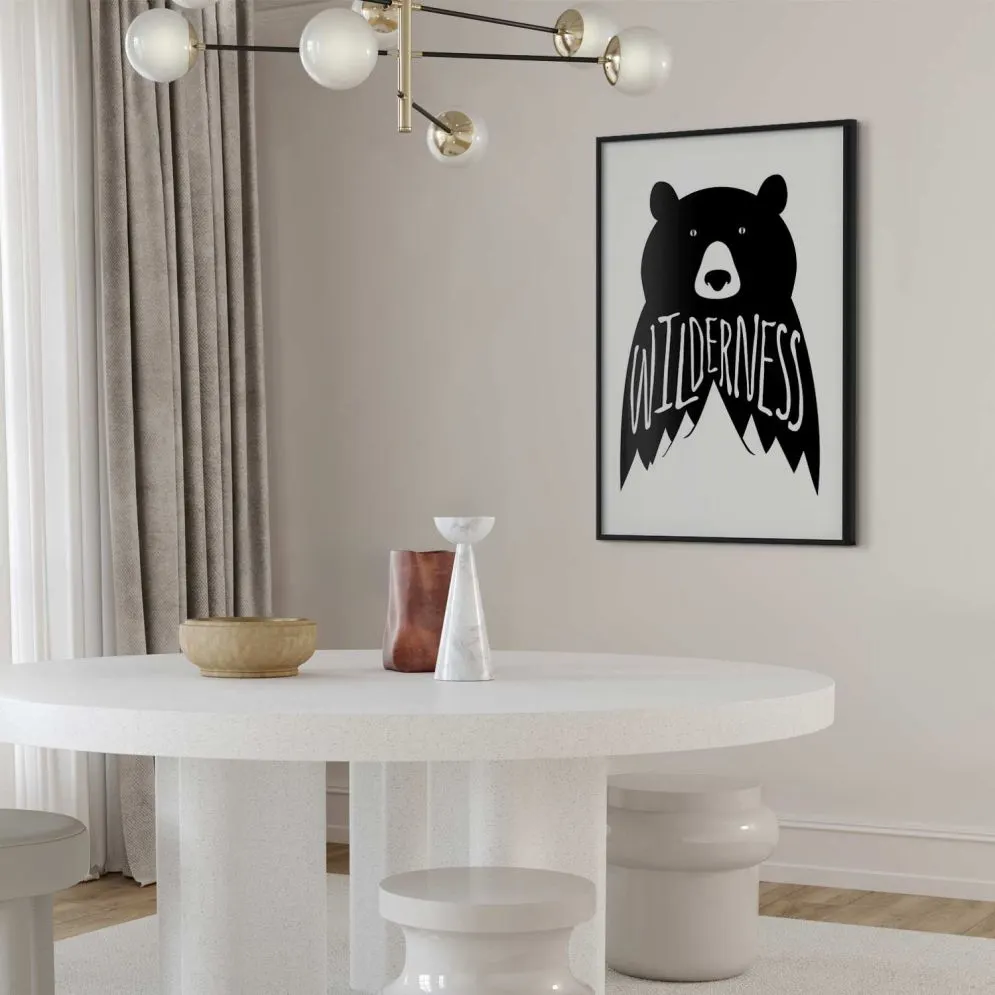 Plakat Wilderness 21x30 cm z ramą czarną bez marginesu | MIRAT.