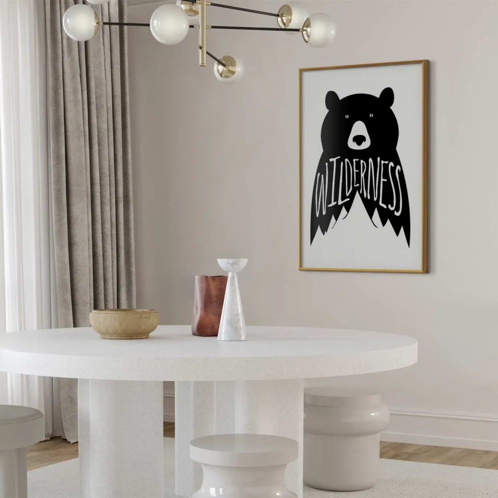 Plakat Wilderness 60x90 cm z ramą złotą bez marginesu | MIRAT.