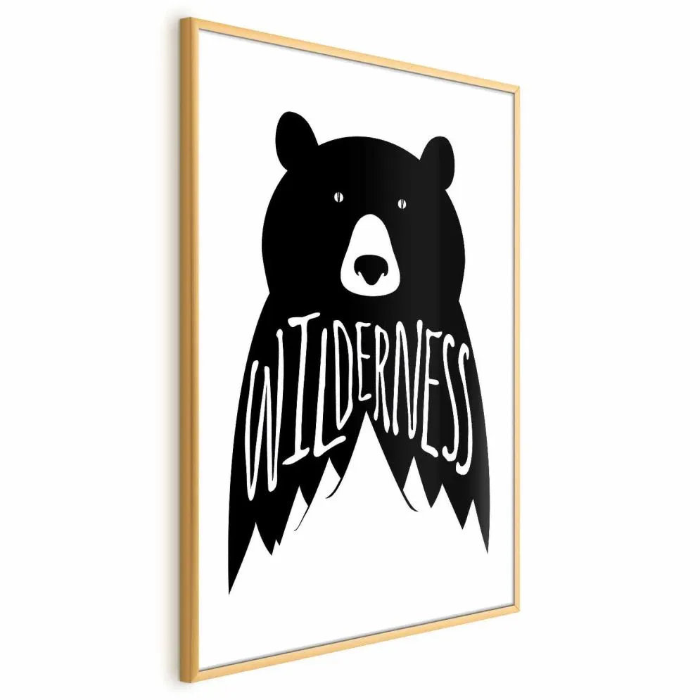 Plakat Wilderness 60x90 cm z ramą złotą bez marginesu | MIRAT.
