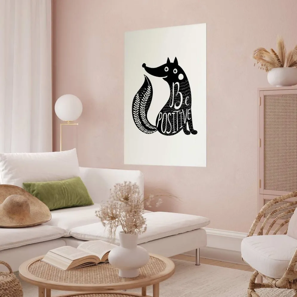 Plakat Be positive 21x30 cm bez ramy bez marginesu | MIRAT.