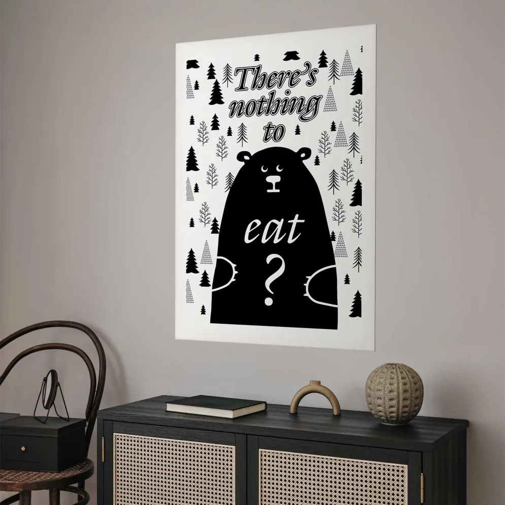 Plakat Nothing to eat 40x60 cm bez ramy z marginesem | MIRAT.