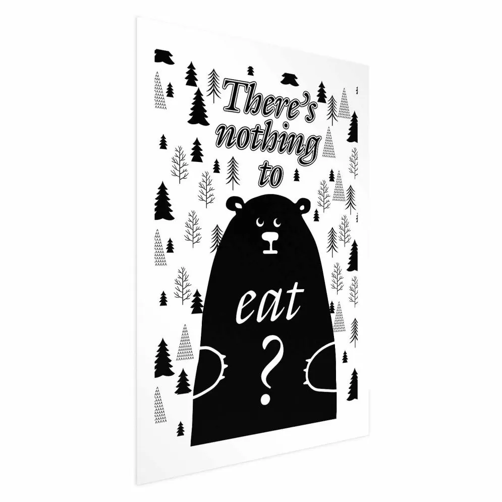 Plakat Nothing to eat 40x60 cm bez ramy z marginesem | MIRAT.
