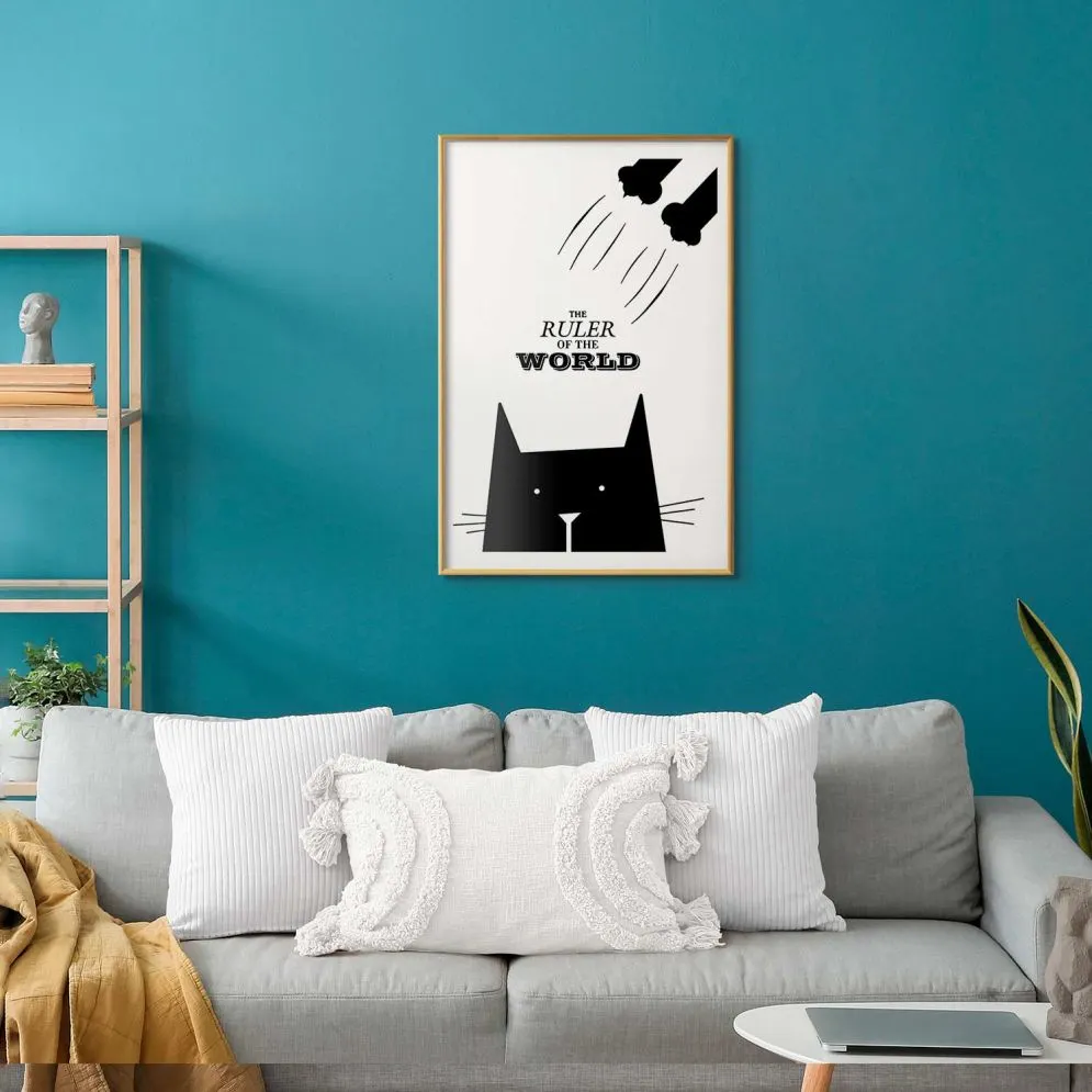 Plakat Król świata 21x30 cm z ramą złotą bez marginesu | MIRAT.