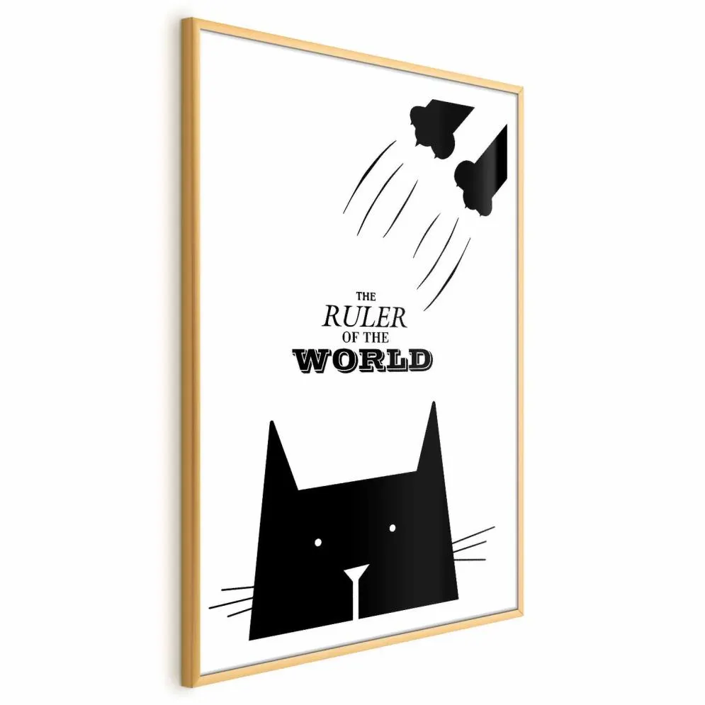 Plakat Król świata 21x30 cm z ramą złotą bez marginesu | MIRAT.