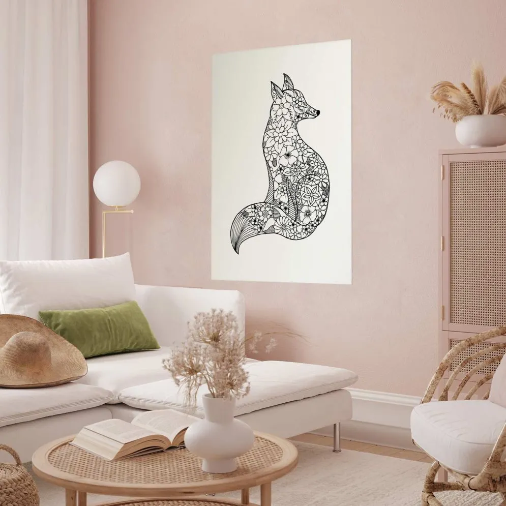 Plakat Lis w kwiaty 40x60 cm bez ramy z marginesem | MIRAT.