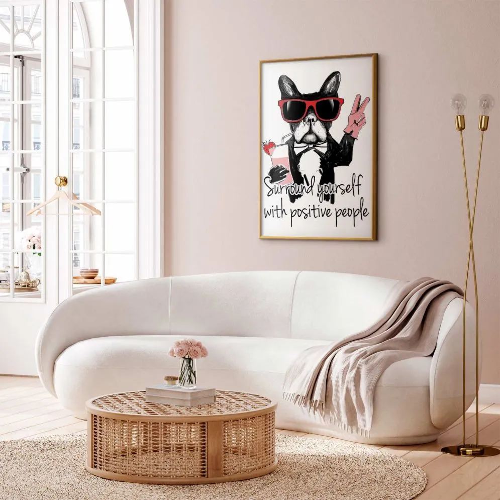 Plakat Advice 40x60 cm z ramą złotą bez marginesu | MIRAT.