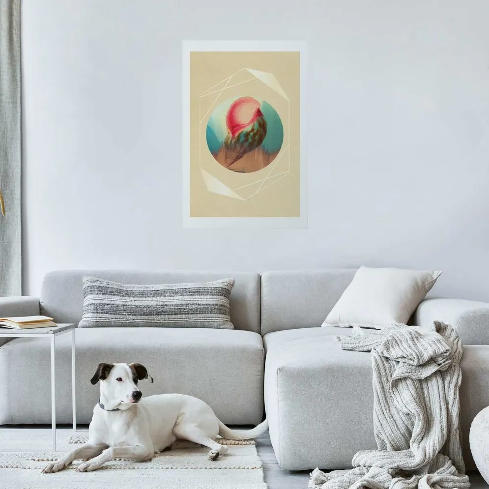 Plakat Muszla 21x30 cm bez ramy z marginesem | MIRAT.
