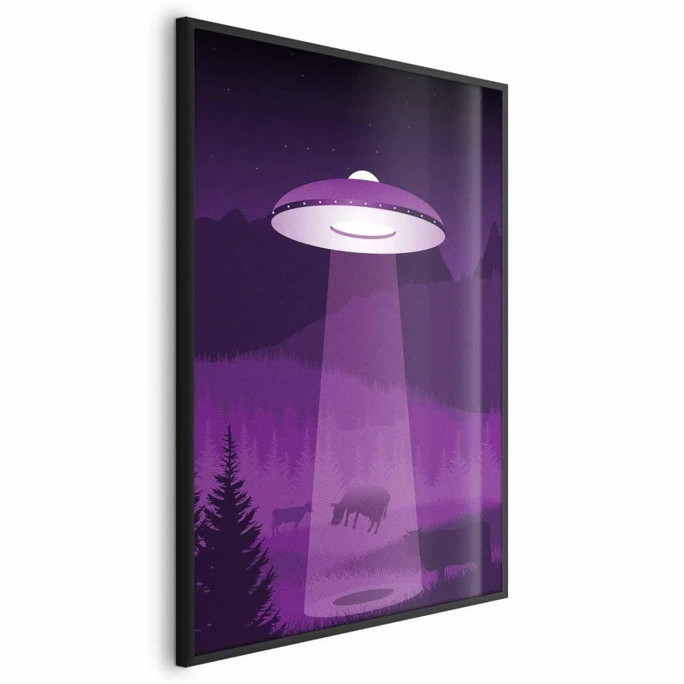 Plakat Ufo 21x30 cm z ramą czarną bez marginesu | MIRAT.