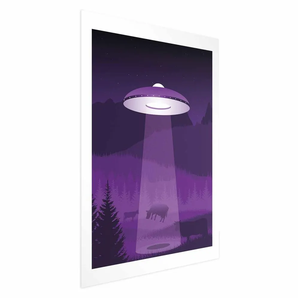 Plakat Ufo 21x30 cm bez ramy z marginesem | MIRAT.