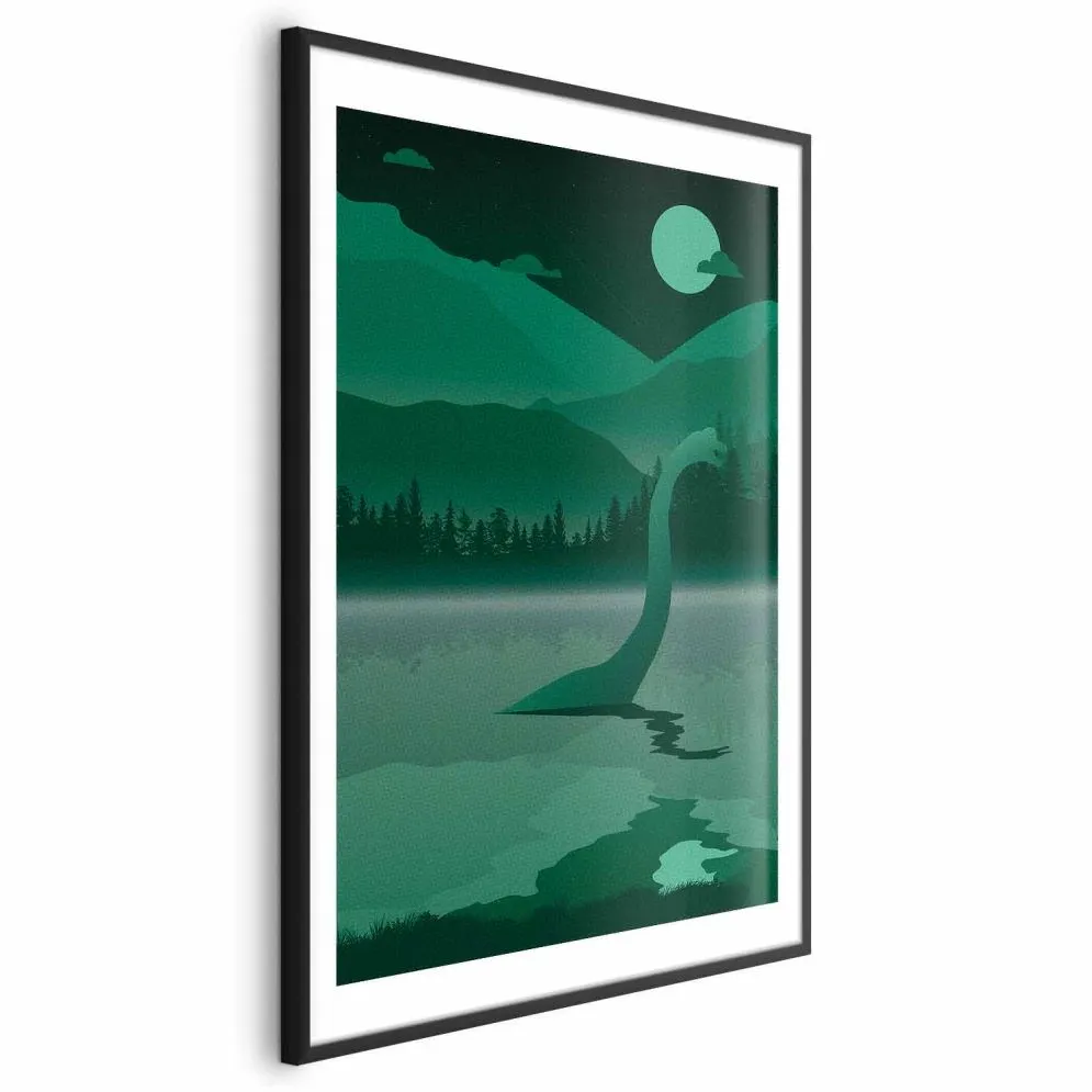 Plakat Loch Ness 40x60 cm z ramą czarną z marginesem | MIRAT.