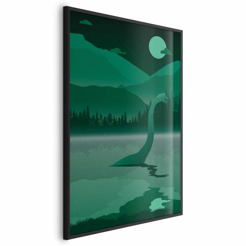 Plakat Loch Ness 21x30 cm z ramą czarną bez marginesu | MIRAT.