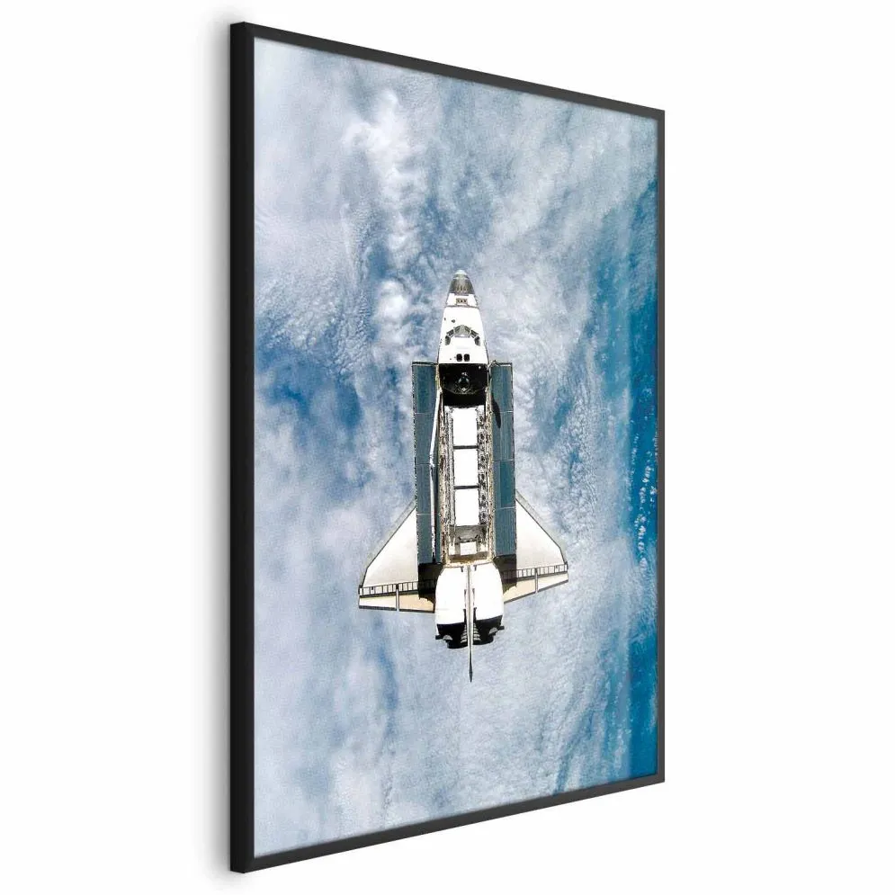 Plakat Wahadłowiec kosmiczny 21x30 cm z ramą czarną bez marginesu | MIRAT.