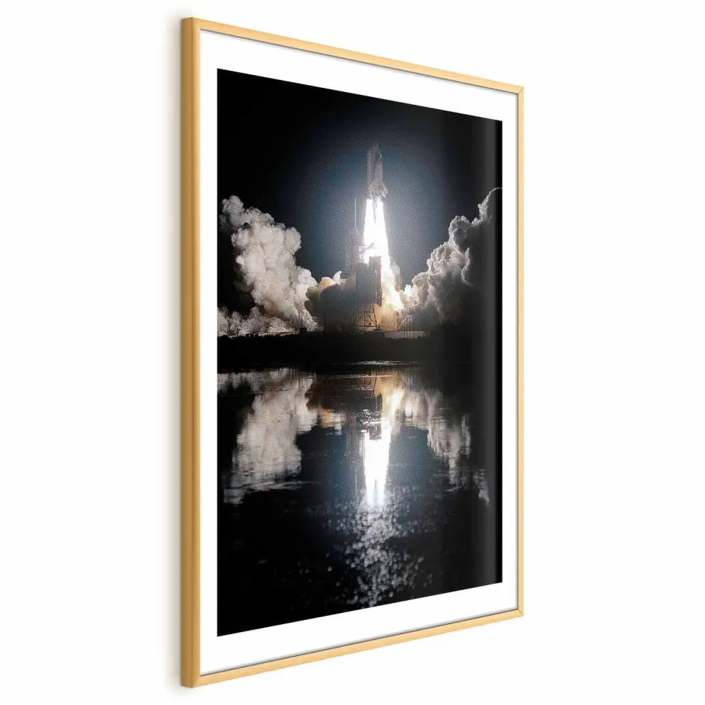 Plakat Udany start 29,7x42 cm z ramą złotą z marginesem | MIRAT.