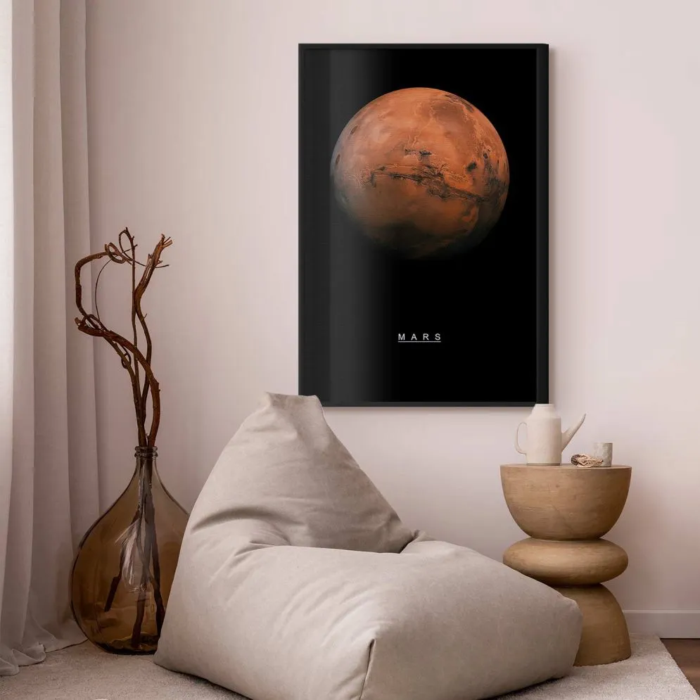 Plakat Mars 40x60 cm z ramą czarną bez marginesu | MIRAT.