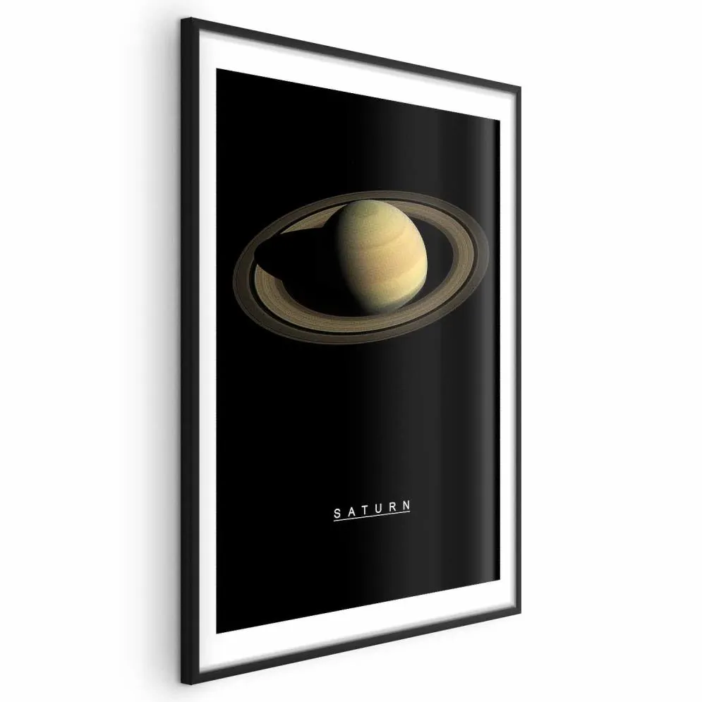 Plakat Saturn 29,7x42 cm z ramą czarną z marginesem | MIRAT.