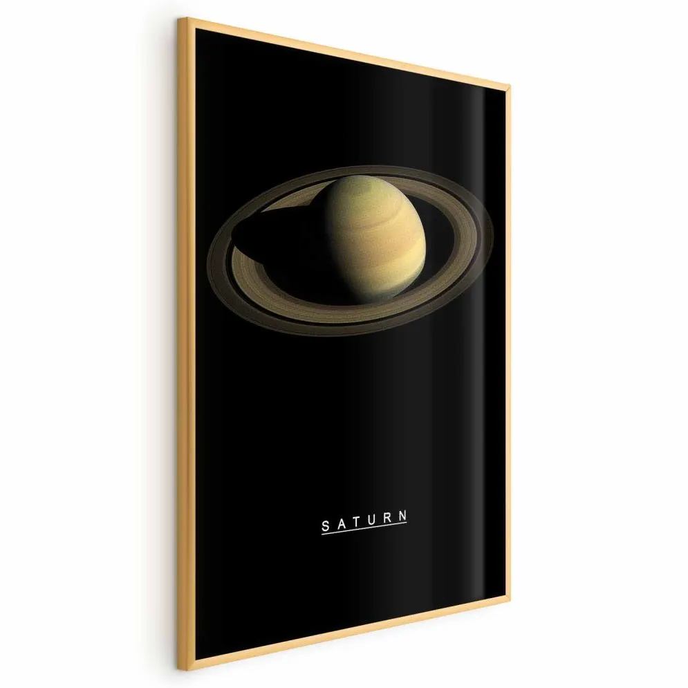 Plakat Saturn 60x90 cm z ramą złotą bez marginesu | MIRAT.