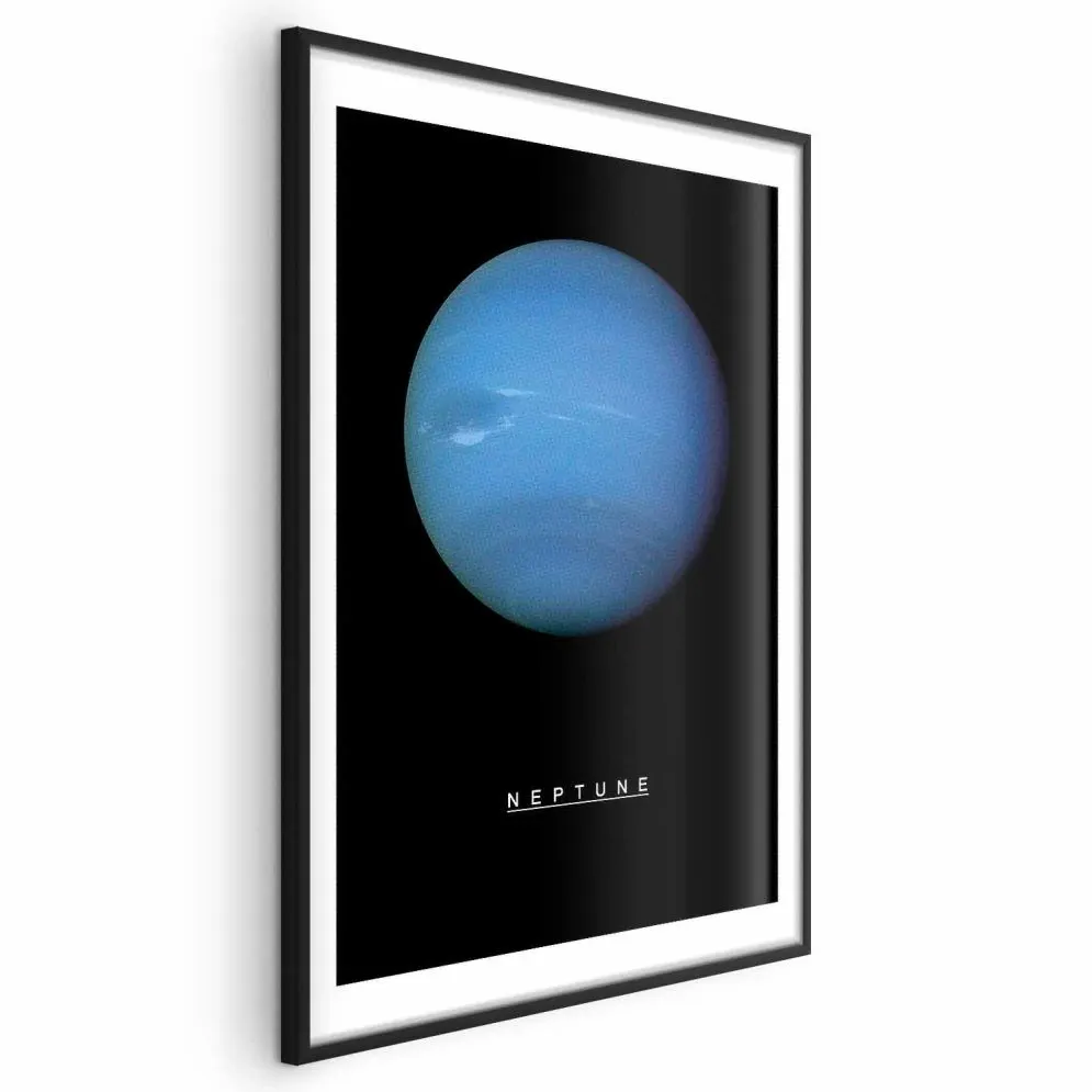 Plakat Neptun 29,7x42 cm z ramą czarną z marginesem | MIRAT.