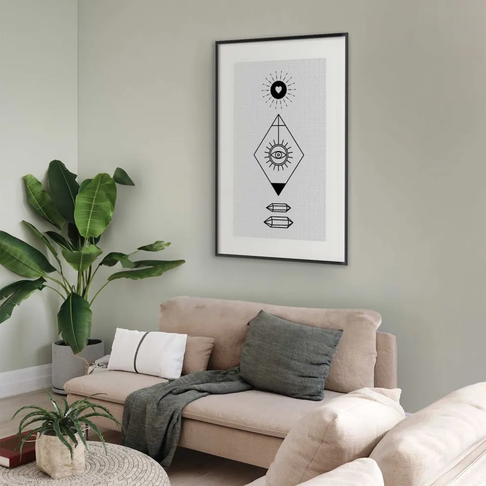 Plakat Symbole 29,7x42 cm z ramą czarną bez marginesu | MIRAT.