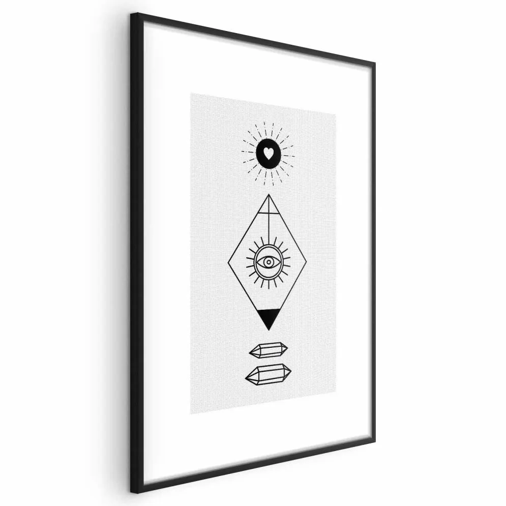 Plakat Symbole 29,7x42 cm z ramą czarną z marginesem | MIRAT.