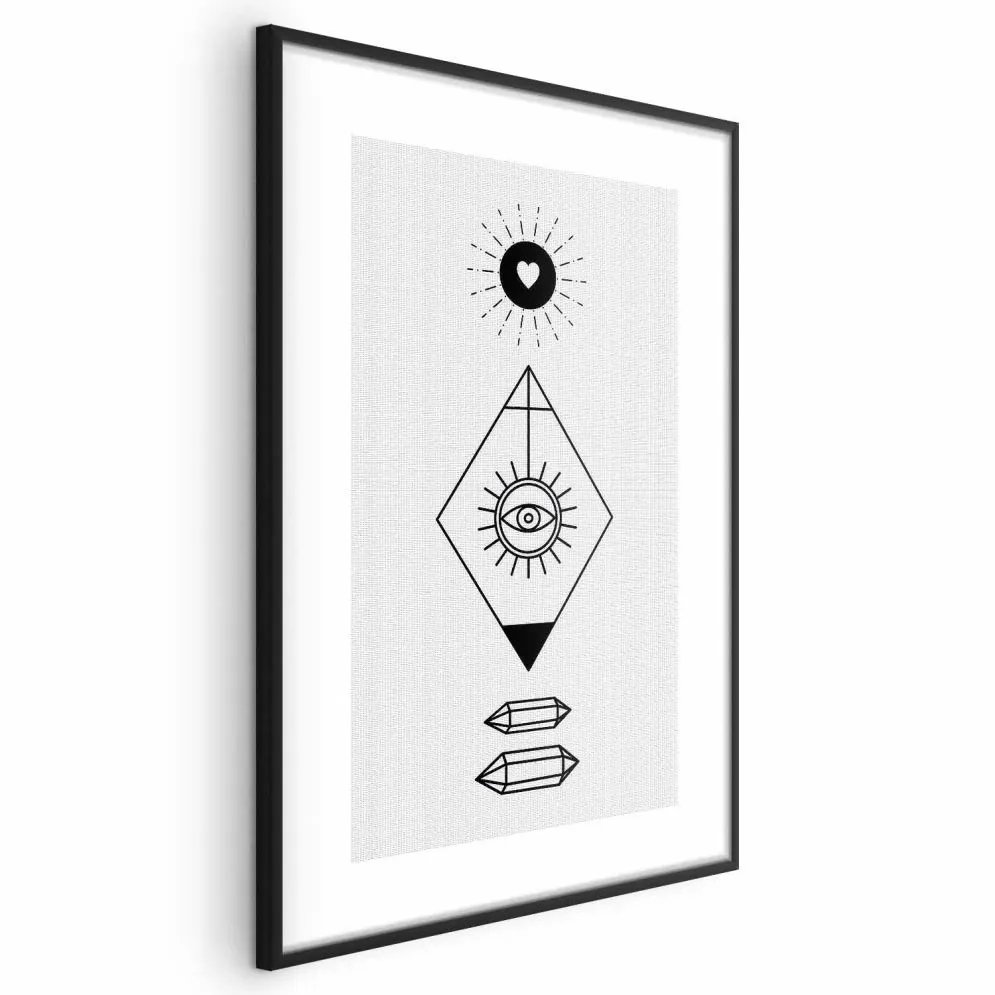 Plakat Symbole 29,7x42 cm z ramą czarną bez marginesu | MIRAT.