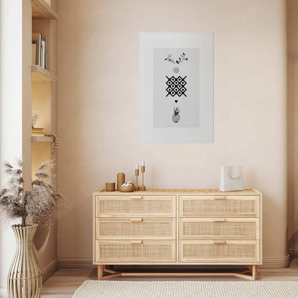 Plakat Szczęście 29,7x42 cm bez ramy z marginesem | MIRAT.