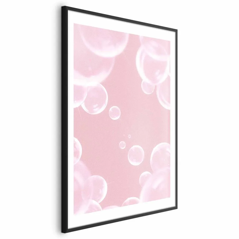 Plakat Subtelny powiew 60x90 cm z ramą czarną z marginesem | MIRAT.