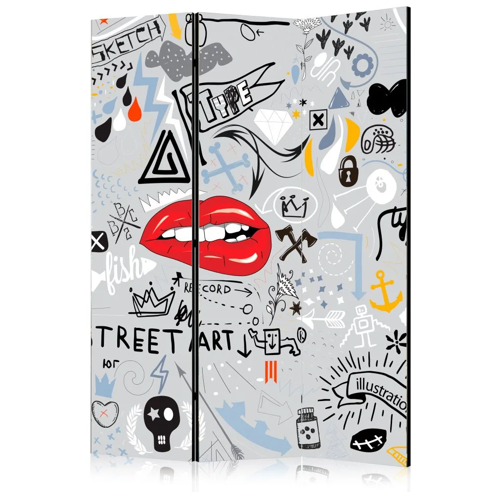 Parawan jednostronny Dla dzieci 135x172 cm 3-częściowy szary | MIRAT.