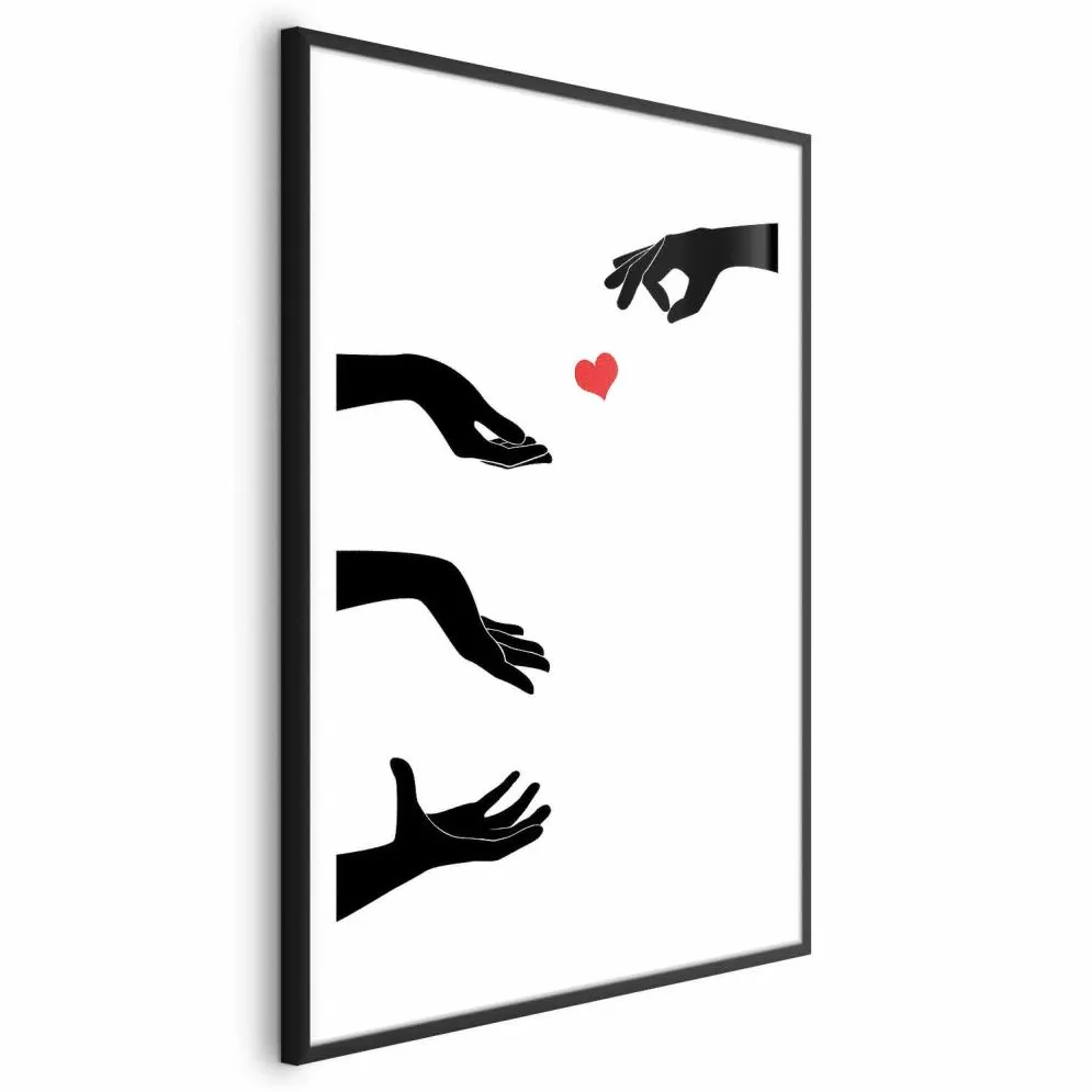 Plakat Pstryczek 60x90 cm z ramą czarną z marginesem | MIRAT.