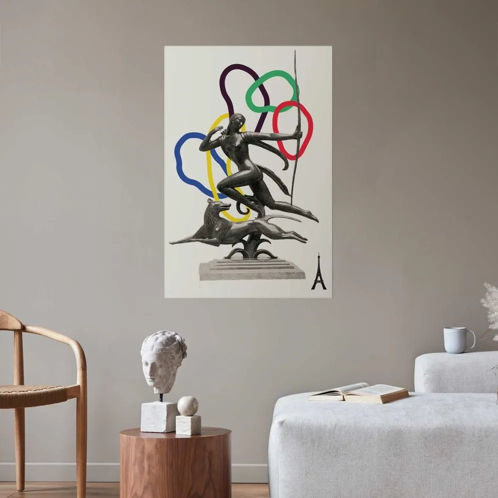 Plakat Strzelająca kobieta 40x60 cm bez ramy bez marginesu | MIRAT.