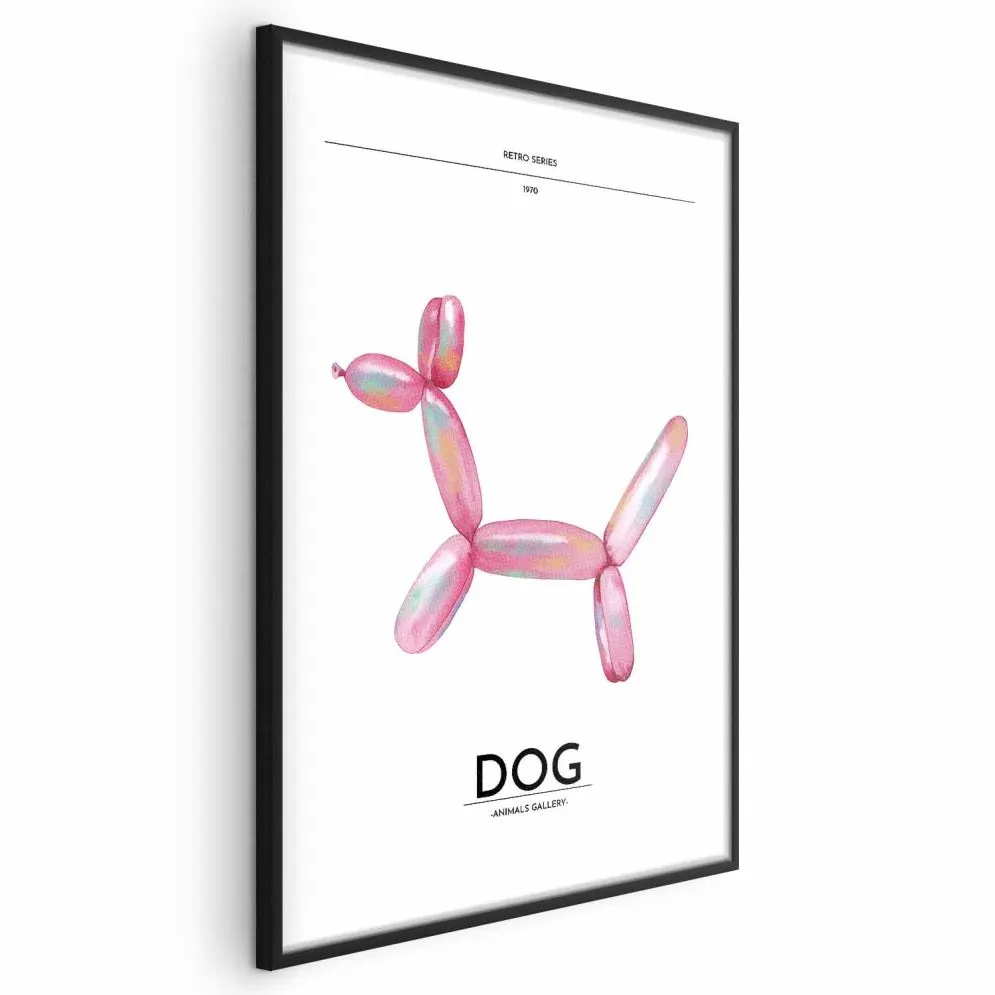Plakat Holo-Dog 40x60 cm z ramą czarną z marginesem | MIRAT.