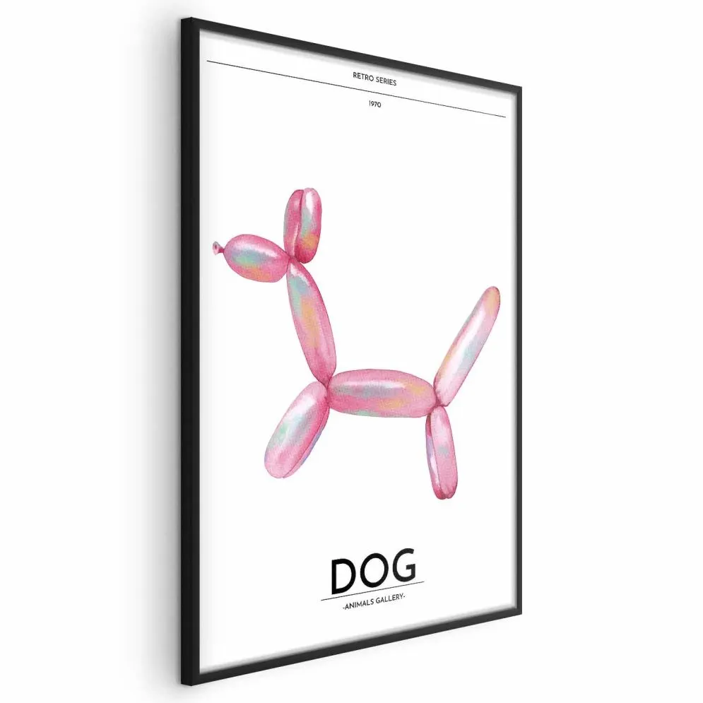 Plakat Holo-Dog 60x90 cm z ramą czarną bez marginesu | MIRAT.