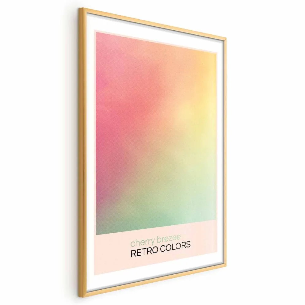Plakat Cherry Brezee 40x60 cm z ramą złotą z marginesem | MIRAT.