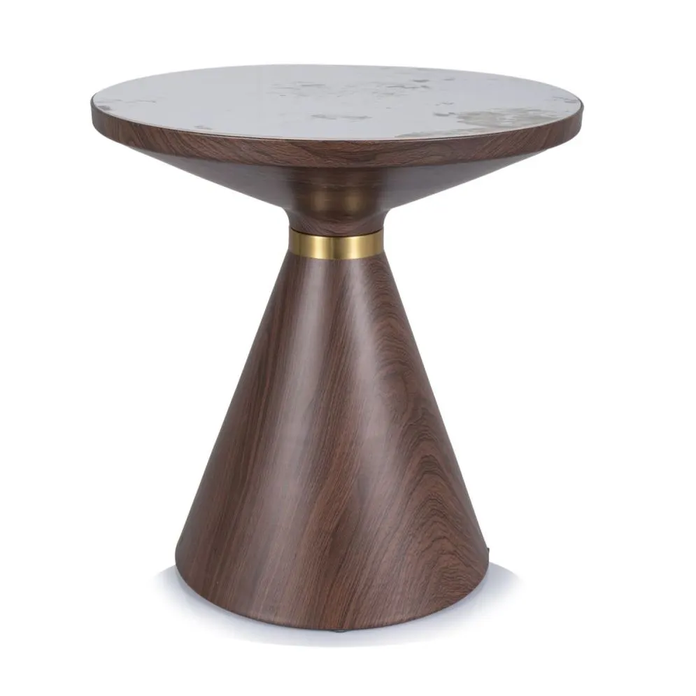 Ława NAPA B 50x50 biały marmur/brązowa w stylu glamour I sklep meblowy MIRAT. styl GLAMOUR