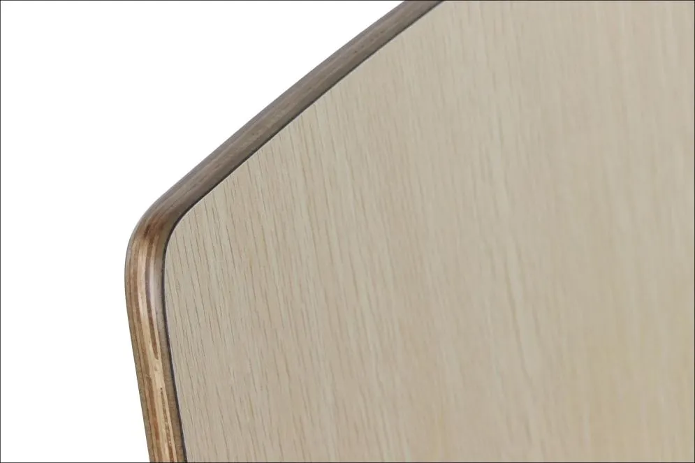 Krzesło ze sklejki laminowanej WERDI B naturalne/stal nierdzewna do poczekalni I sklep meblowy MIRAT.