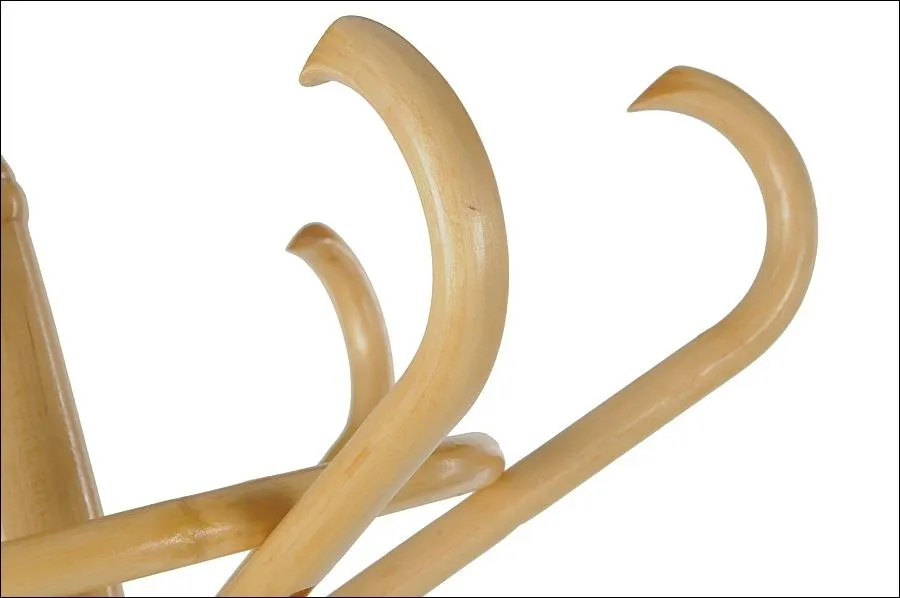 Wieszak drewniany WDR-1 naturalny brzoza z parasolnikiem | MIRAT. styl VINTAGE