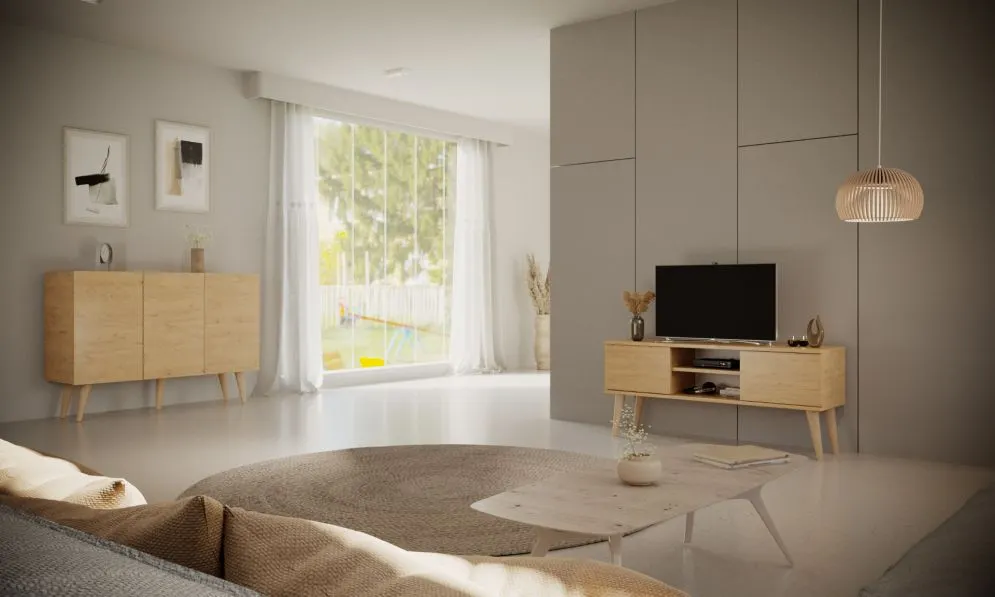 Komoda TORONTO dąb artisan do salonu I sklep meblowy MIRAT. styl SKANDYNAWSKI kolekcja TORONTO