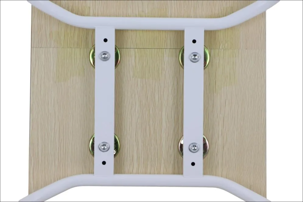 Krzesło ze sklejki laminowanej WERDI B naturalne/białe na metalowych nogach I sklep meblowy MIRAT.