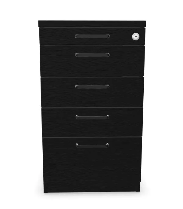 Kontenerek biurowy EASY SPACE 4D PB 43cm czarny grafitowy I sklep meblowy MIRAT.