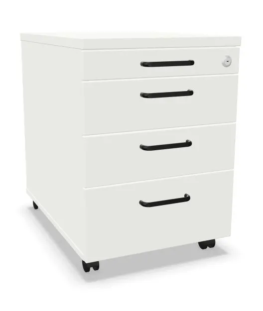 Kontenerek biurowy EASY SPACE MOB PB 4S biały zamykany I sklep meblowy MIRAT.